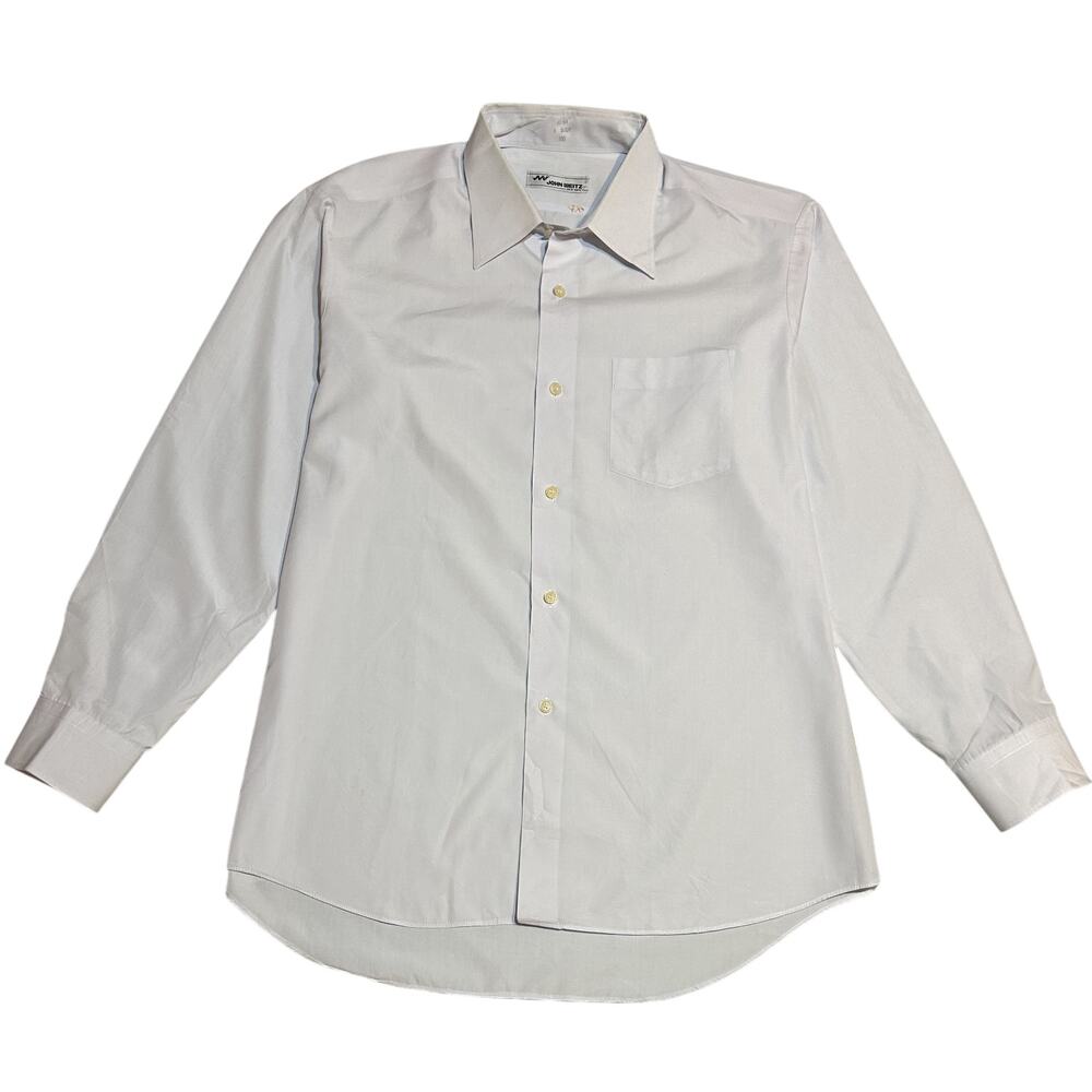John Weitz White Button Down Dress Shirt Classic Fit